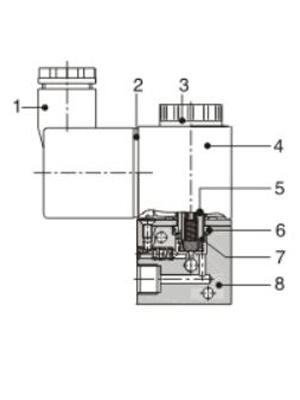 Inner structure AirTAC Solenoid Valve 3V1 Series