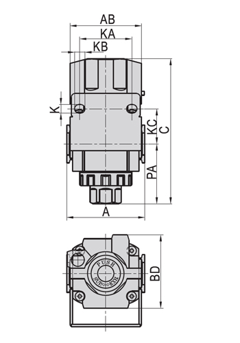 Dimensions AirTAC On-Off Valve GZ Series